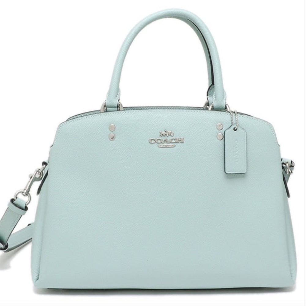 Coach LILLIE CARRYALL crossbody bag light blue ("light teal") with Dust Bag